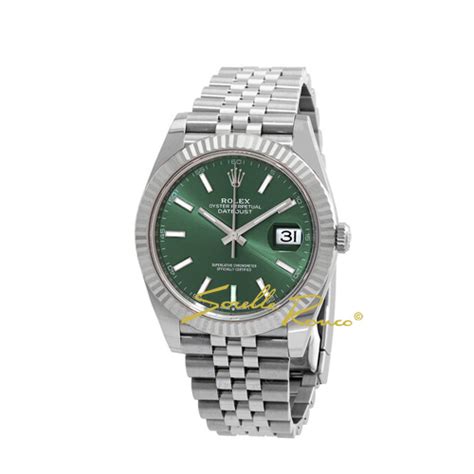 rolex datejust con indici verdi